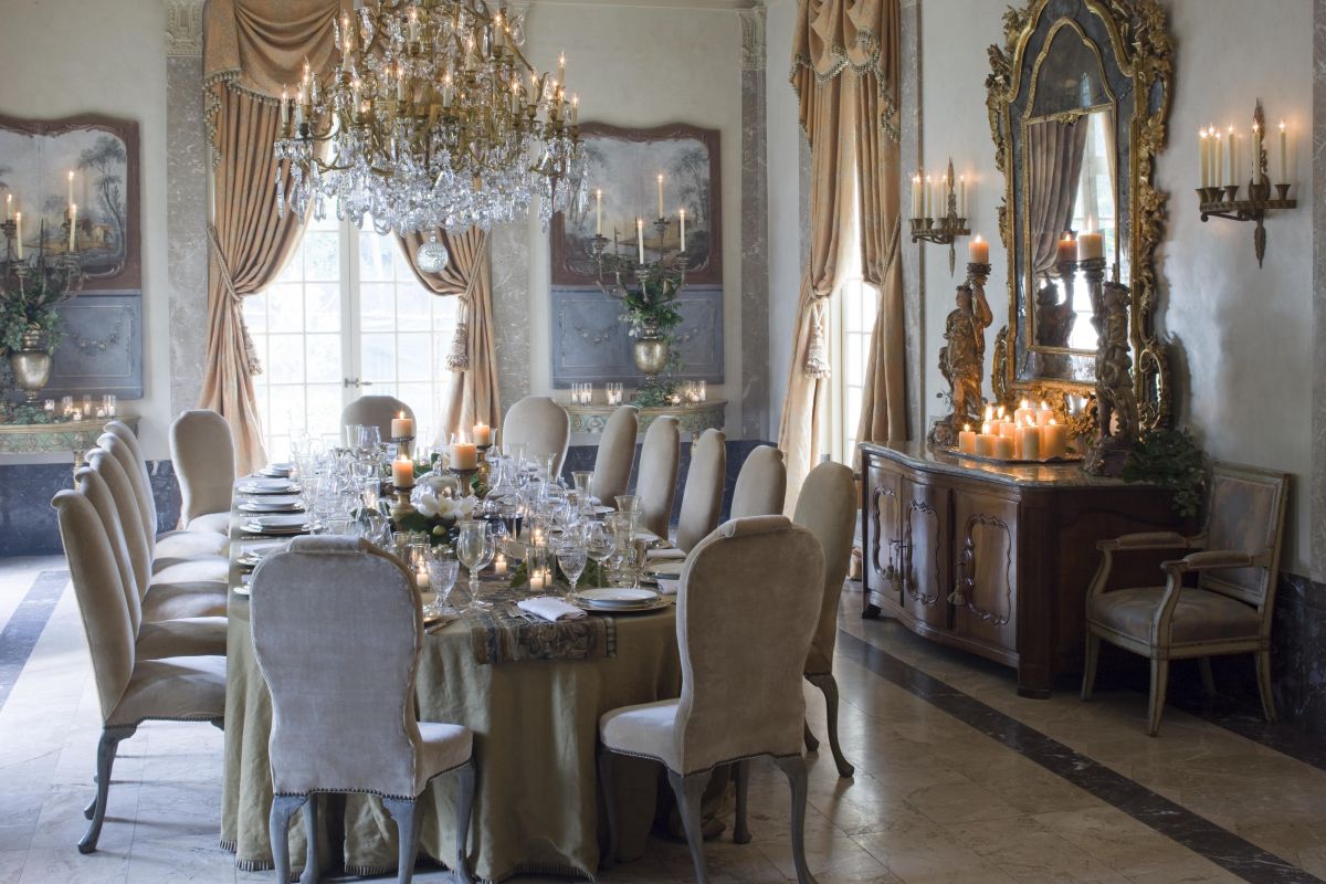 french chateau kara childress formal dining room 