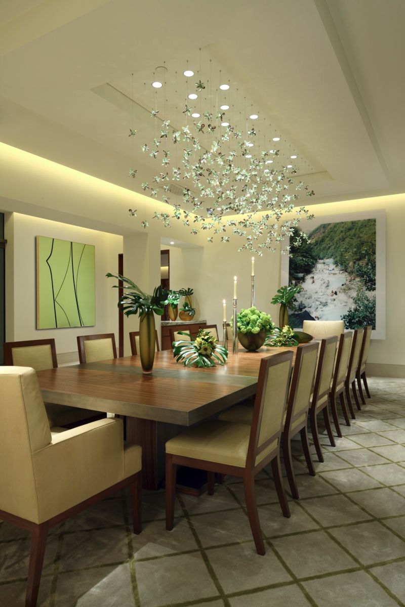 Contemporary hillside luxury estate dining room