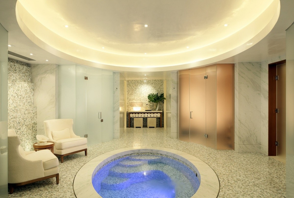 Contemporary hillside luxury estate spa 1