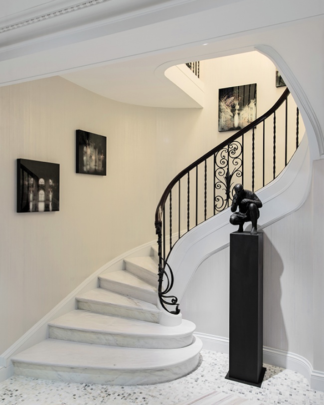 Modern Classic design foyer stairs