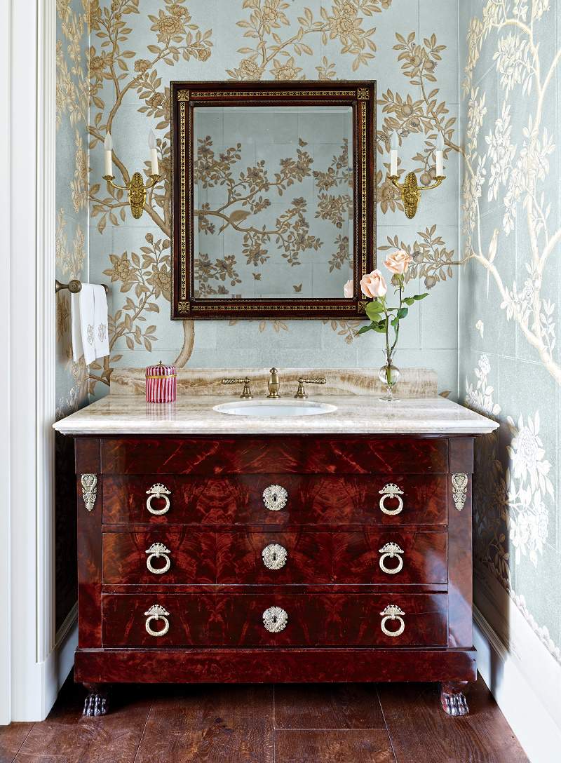 Contemporary Traditional Design powder room