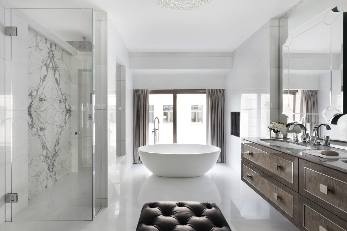 Oliver Burns Luxury bespoke design master bathroom