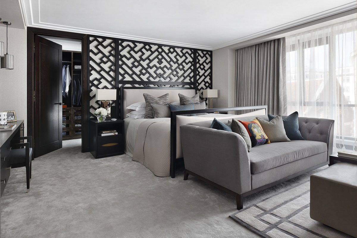 Oliver Burns Luxury bespoke design master bedroom