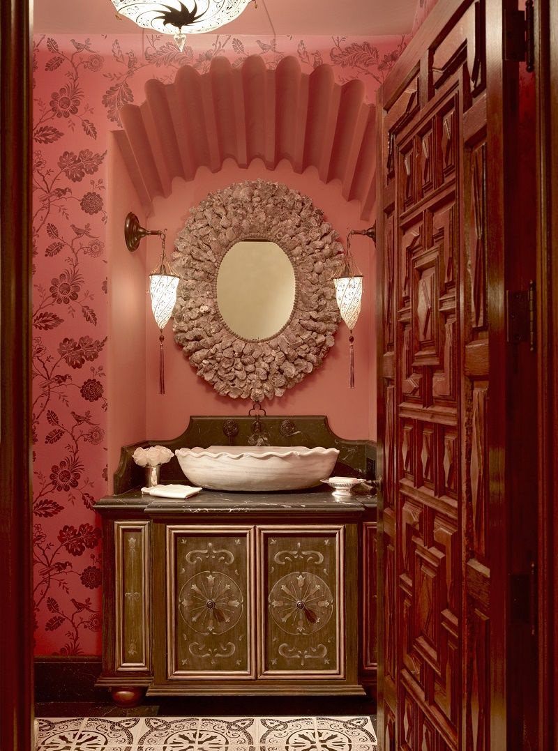 California Mediterranean Tucker&Marks Powder Room