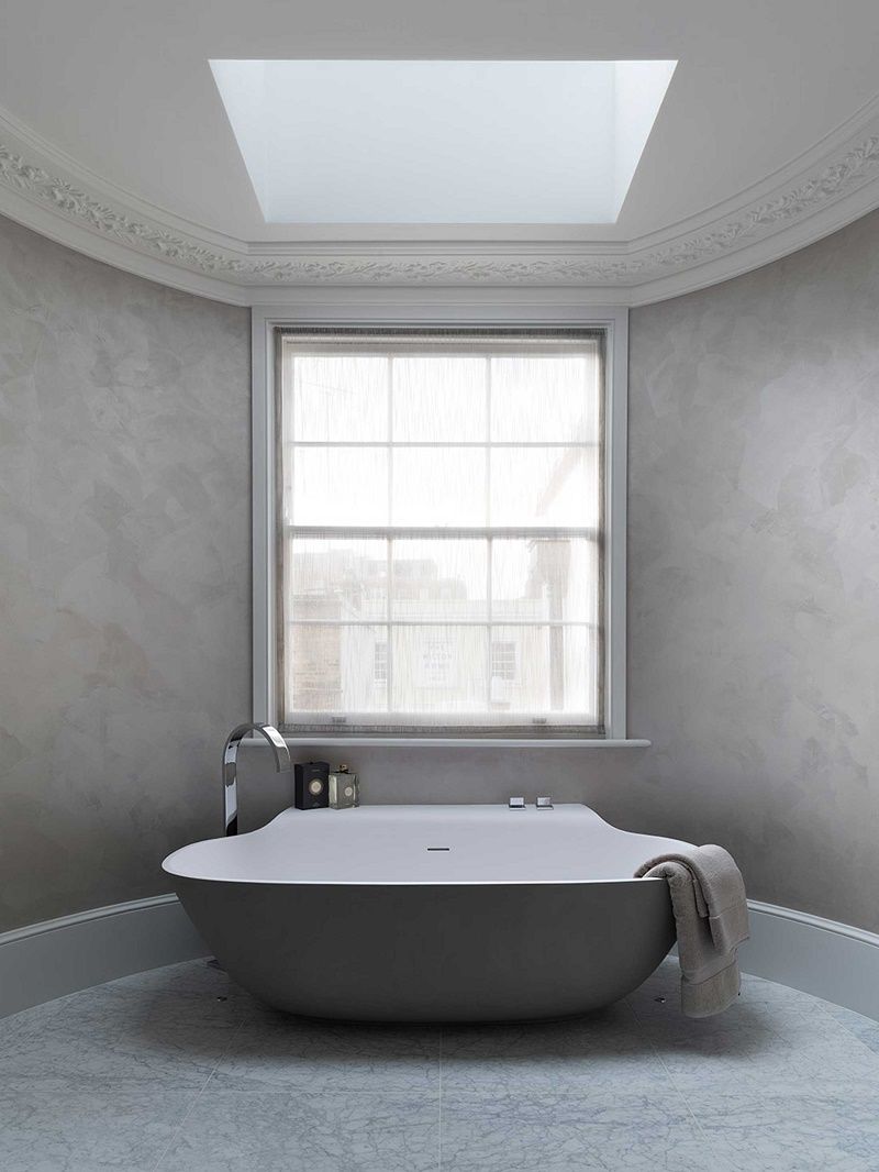 Wilton Knightsbridge townhouse renovation master bathroom