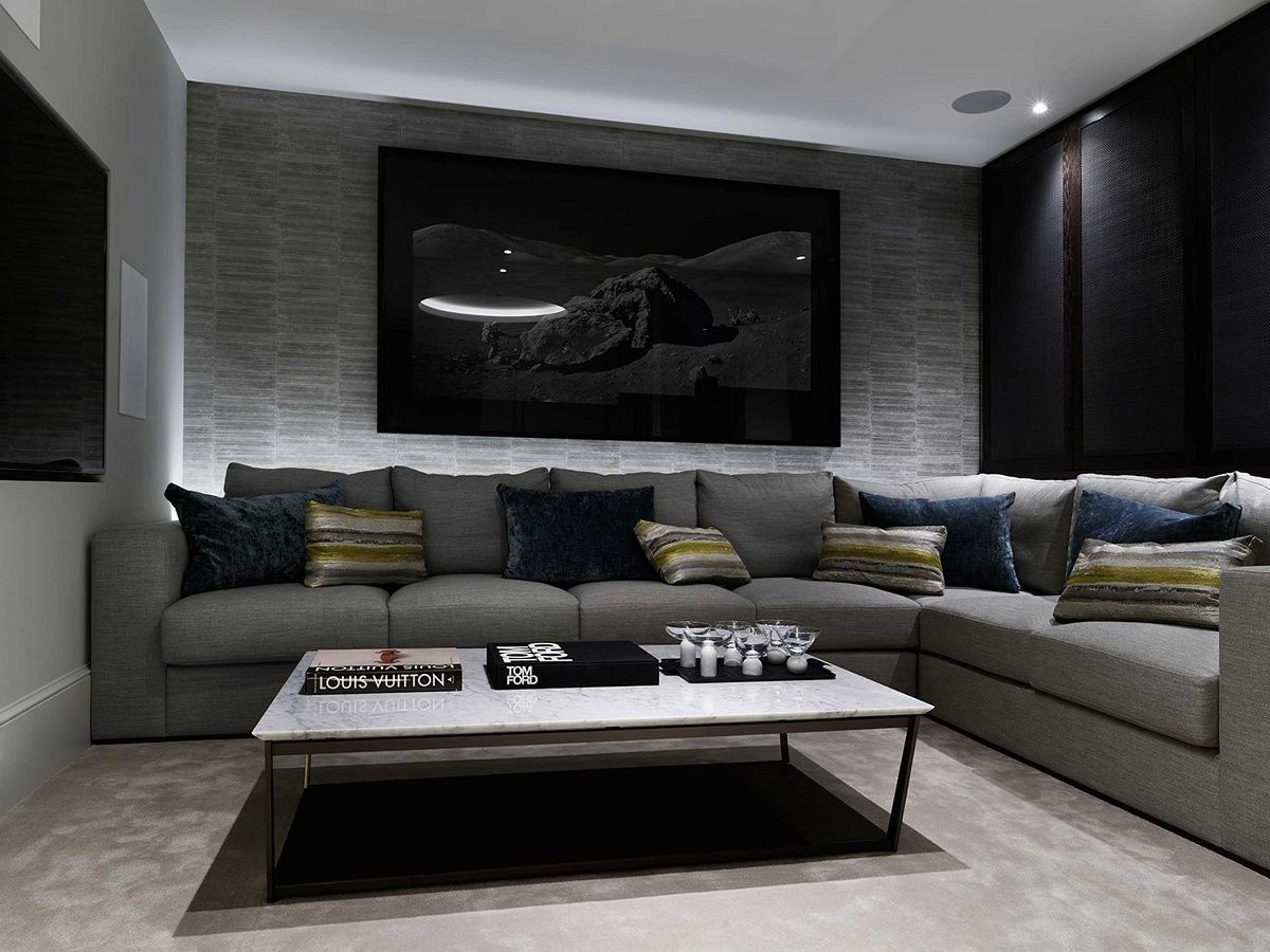 Wilton Knightsbridge townhouse renovation media room